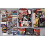 3 boxfuls of assorted model vehicles including boxed motorcycles by Maisto, 'City Team' box sets,