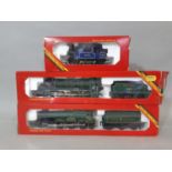 Three 00 gauge locomotives by Hornby including Great Western 'Albert Hall' with tender R759,
