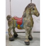 A vintage Mobo pressed steel rocking horse (af)