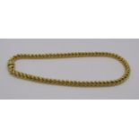 Substantial 18ct fancy link collar necklace, 43cm L, 62.2g
