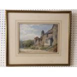 Frederick John Snell (1862-1935) - Stone Cottage, watercolour on paper, signed lower right, 22.5 x