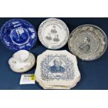 A collection of commemorative plates to include The Primitive Methodists, Prince Albert,