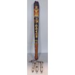 A Victorian truncheon with painted crown and crest V R, DOVOR, No 85, 45cm long and three