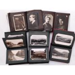 Five small postcard albums containing a collection of local topographical subjects including Stroud,