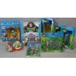 Disney/ Pixar toys including Toy Story Buzz LightYear ' Ultimate Talking Action Figure' (with box,