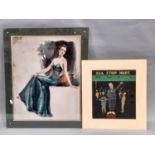 Two early 20th century works on paper; Watercolour study of a lady in green dress, unsigned, 50 x 40