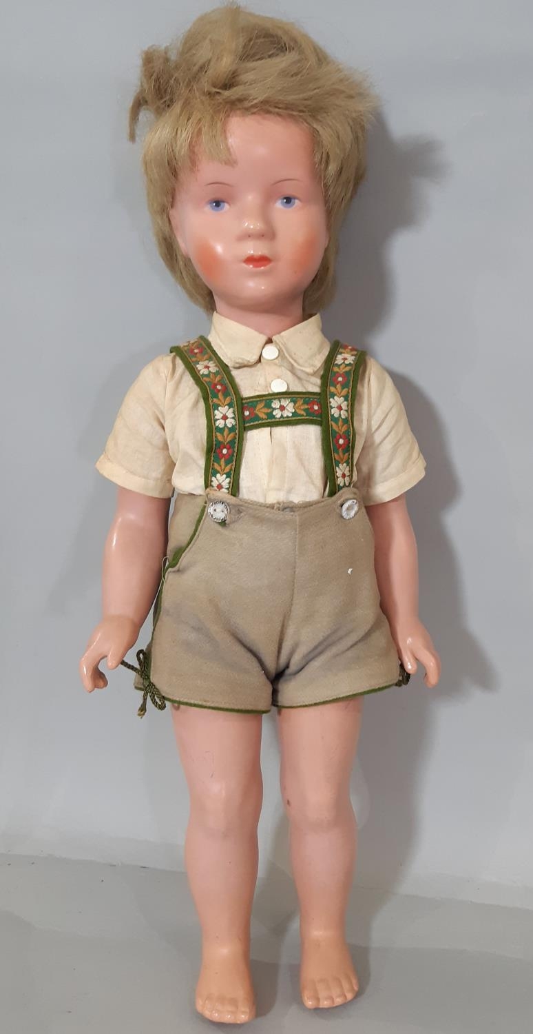 A 'Schildkroete' doll by Kathe Kruse / Rheinische Gummi Company, (1955-1961) made of tortulon, 'T45'