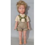 A 'Schildkroete' doll by Kathe Kruse / Rheinische Gummi Company, (1955-1961) made of tortulon, 'T45'