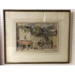 Ethel C. Hatch (20th century) - 'Piazza di Varallo', watercolour on paper, signed lower right, title