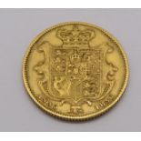 Shield back sovereign dated 1836