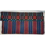 2 good quality multi coloured Welsh blankets, both reversible double weave, of narrow width; 190 x