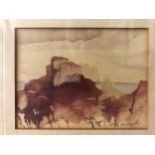 Cecil Arthur Hunt (1873-1965) - watercolour on paper, signed in pencil lower right, 7.5 x 10 cm,