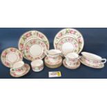 A collection of Royal Worcester Royal Garden pattern table wares comprising eight dinner plates,