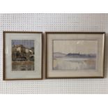 Two watercolours by: Robin Reckitt (b.1928) - 'Carcassonne Sunrise', signed and titled below,