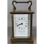 A Norman Matthews carriage clock with eight day time piece