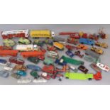 Quantity of model vehicles by Dinky, Corgi, Lesney etc, all playworn