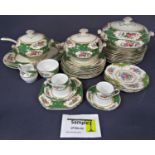 An Anchor China 'Bridgwood' dinner service comprising eight dinner plates, eleven dessert plates,