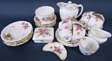 A collection of Royal Crown Derby Posies pattern tea wares comprising nine cups, ten saucers,