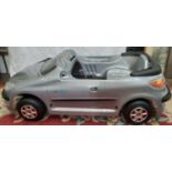 Italian made Peugeot 206 pedal car by 'Toys Toys' unused, not fully assembled, with instructions and