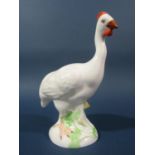 A Herend white glazed juvenile turkey, 15cm max