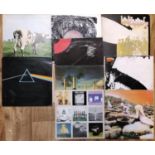 VINYL - A collection of Pink Floyd and Led Zepplin LPs to include Atom Heart Mother, A Nice Pair,