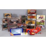 Large collection of boxed model vehicles by Corgi including vans and trucks from the Classics range,