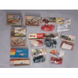 Vintage model kits comprising 7 Airfix sealed packs, and boxed aircraft and ship kits by Matchbox
