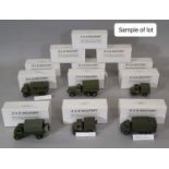 30 boxed 'B&B Military White Metal Military Models in 1/60 Dinky Military Scale' assembled and