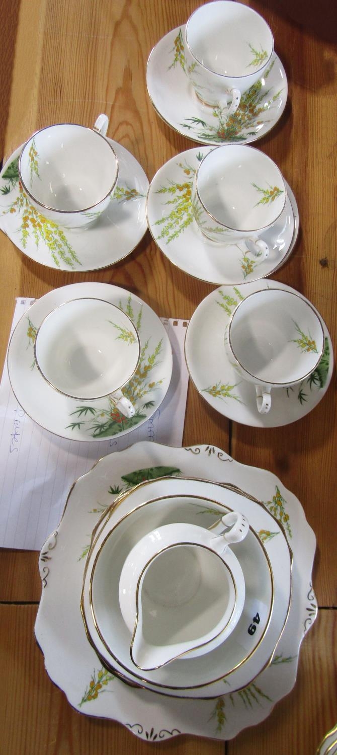 A Royal Stafford Broom pattern collection of tea wares comprising five cups, six saucers, six side - Image 2 of 2