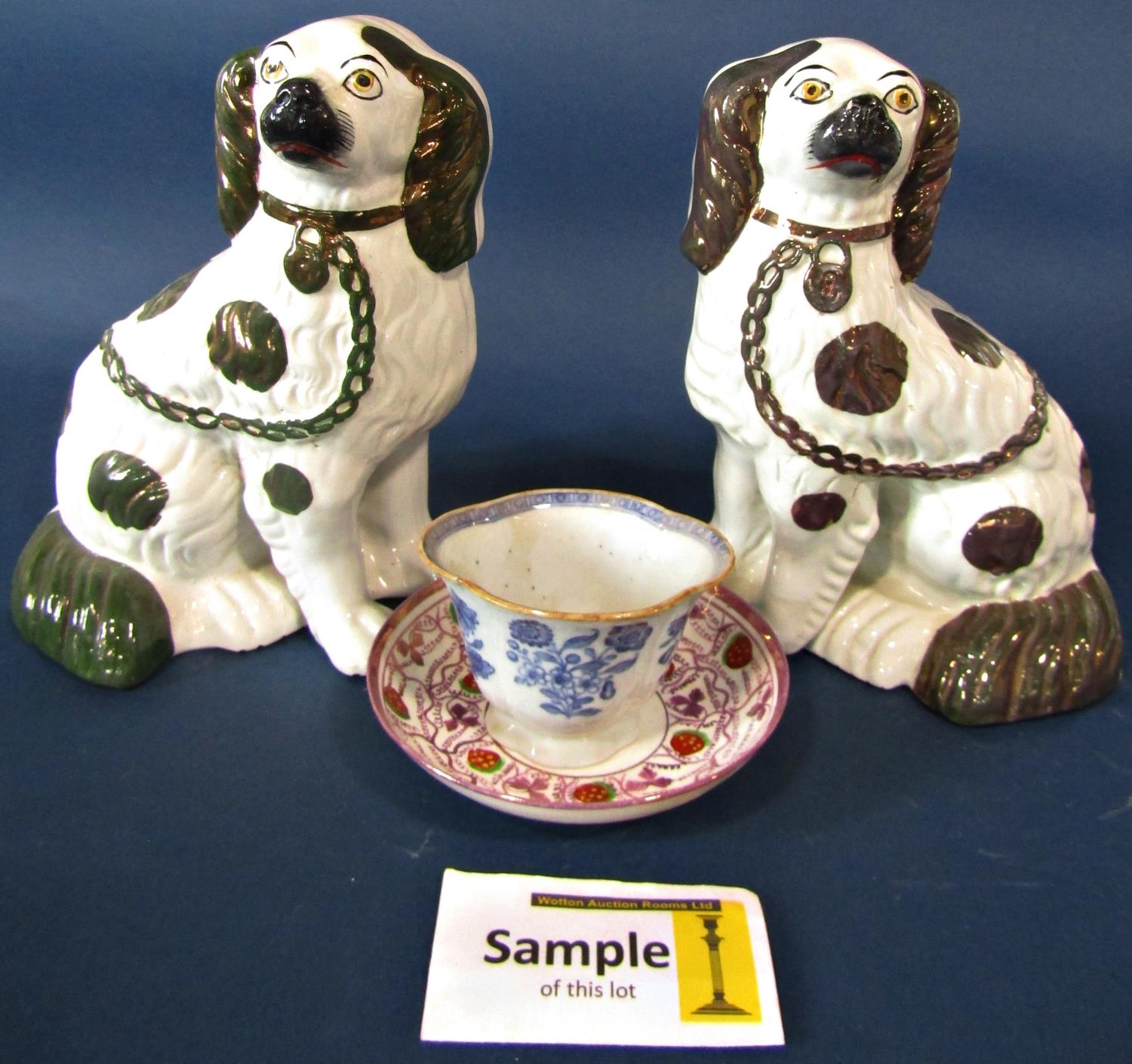 A collection of Wedgwood Hathaway Rose pattern tea wares for six, a pair of Staffordshire spaniels - Bild 4 aus 11