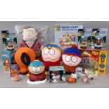Collection of South Park toys and merchandise including a double sided jigsaw in sealed