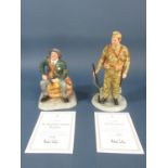 Two Royal Doulton 'Classics' figures - Air Raid Precaution Warden, HN4555, 18/2500 18cm tall approx,