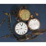 Gold plated hunter pocket watch by Waltham (currently running) silver pair cased pocket watch, a