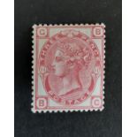 1873-80 QV SG143 3d rose, pl11. A very fresh LMM example with BPA certificate. Cat £450.