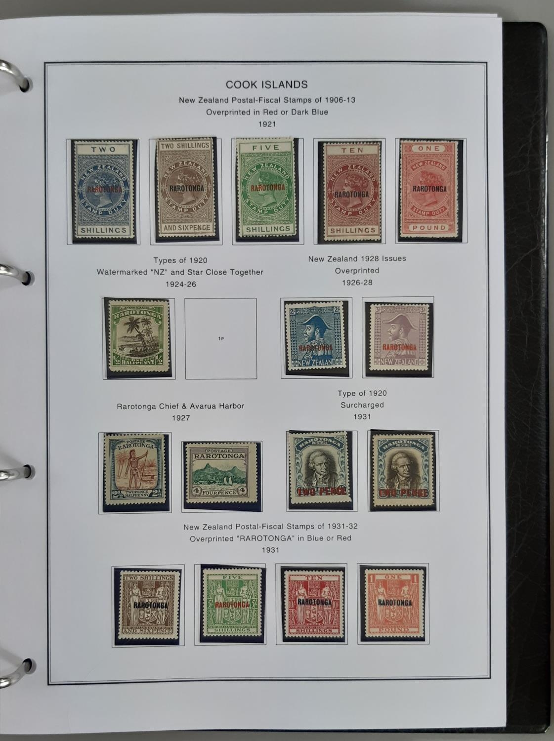 Cook Islands stamp collection from early QV issues to modern in two volumes and album pages - Image 2 of 8