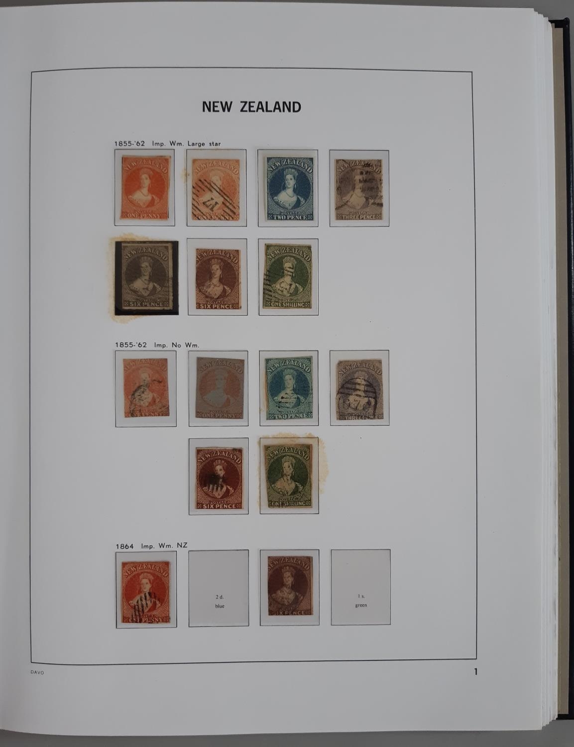 A superb UM, M and U collection of stamps from New Zealand in four hingeless Davo albums from M &