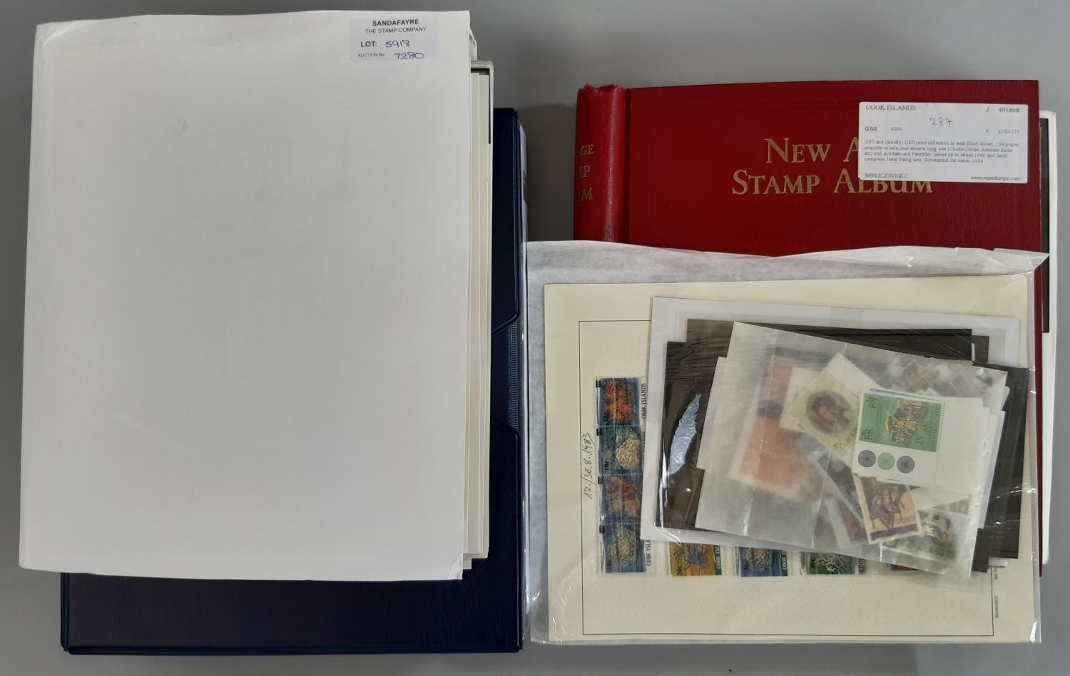 Cook Islands stamp collection from early QV issues to modern in two volumes and album pages - Image 8 of 8