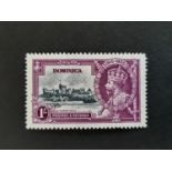 Dominica 1935 Silver Jubilee SG 14h MM showing the ‘dot by flagstaff’ variety SG cat £160.