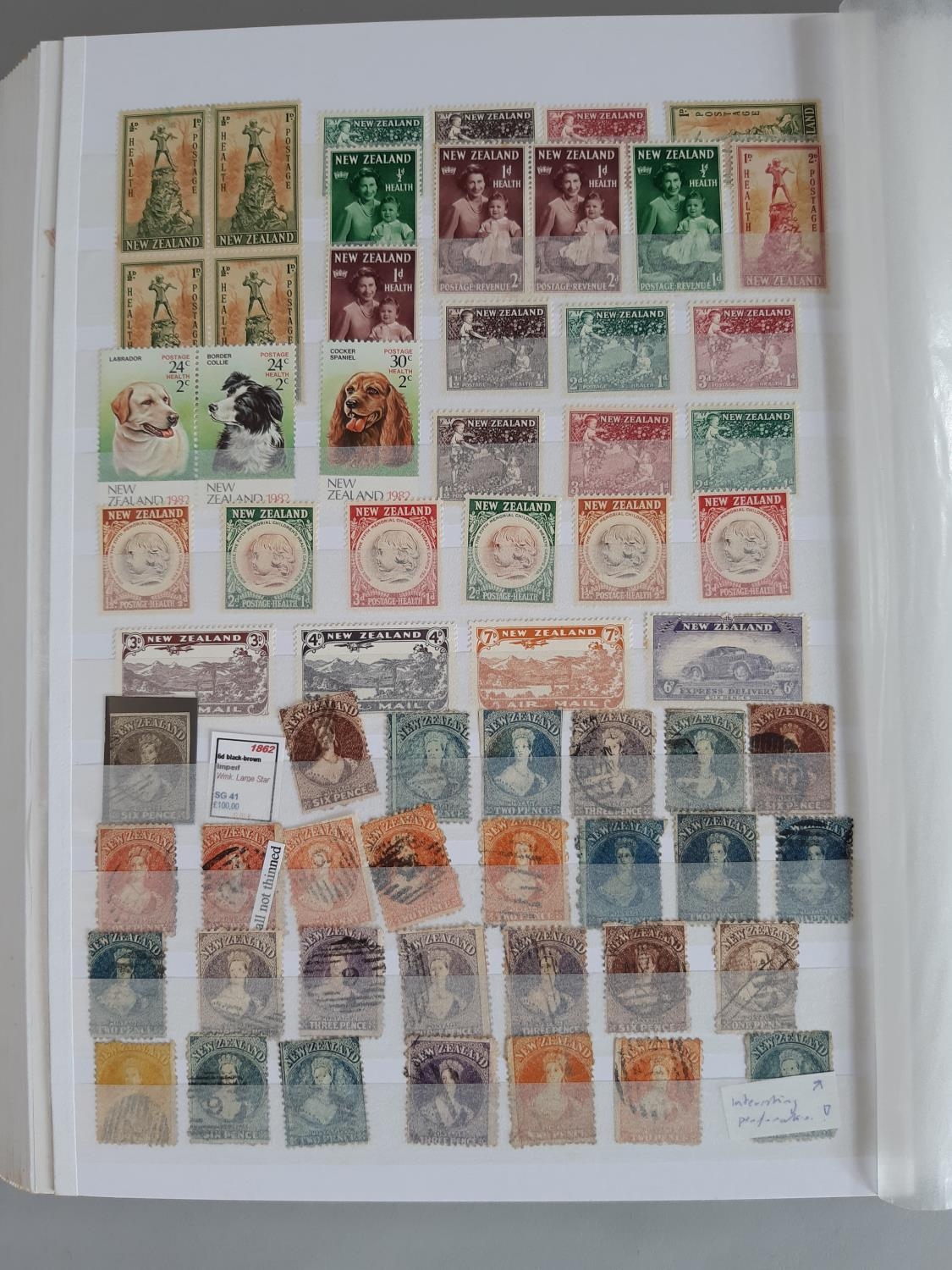 Mint and Used New Zealand stamps in a large stock album from QV issues to UM modern FV including - Image 2 of 4