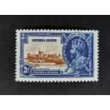 Sierra Leone 1935 Silver Jubilee SG182c LMM showing the ‘Lightning Conductor’ variety Total SG