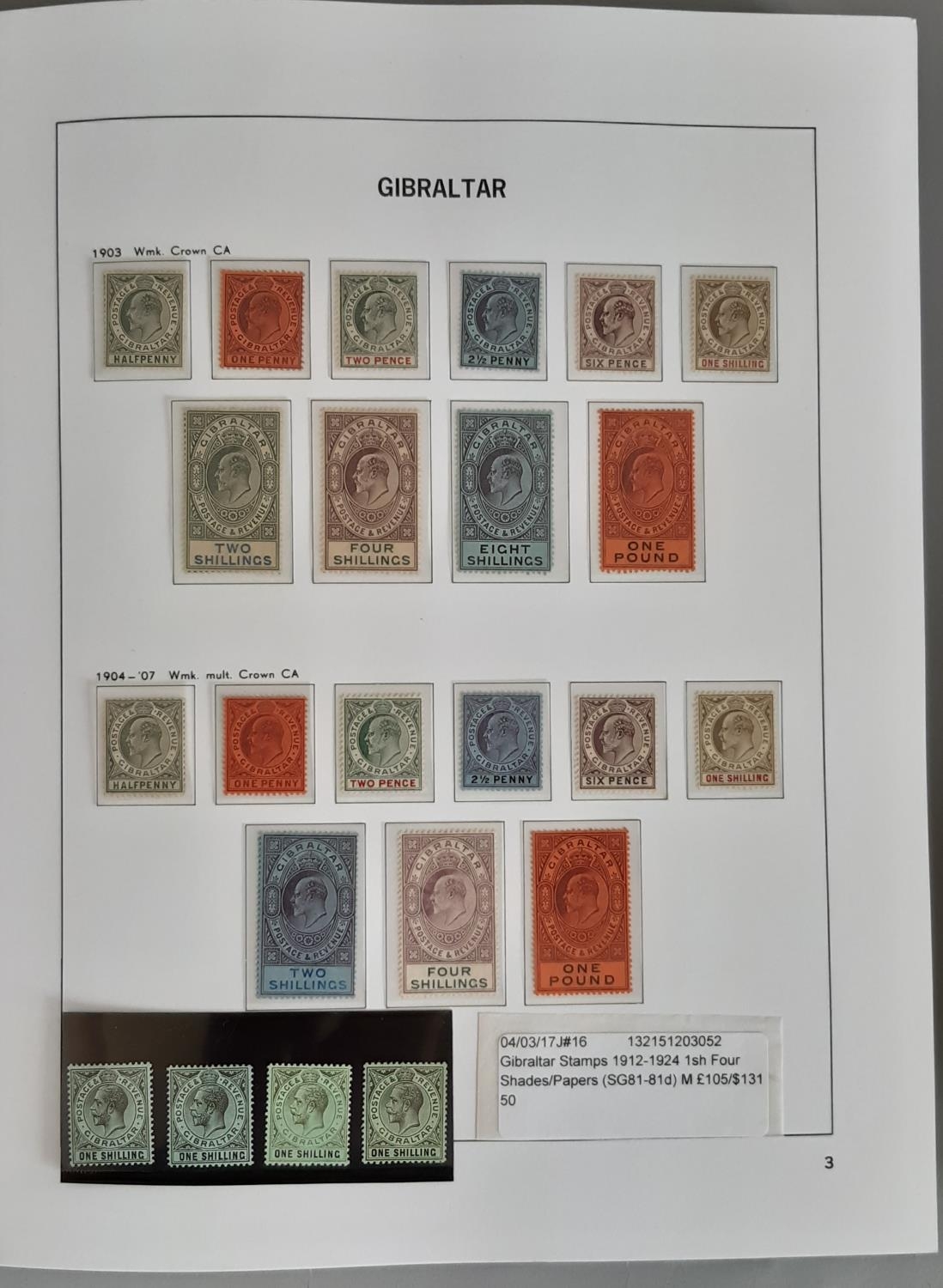 The Mint comprehensive Gibraltar stamp collection from 1886, QV, KEVII, KGV in full sets, inc - Image 3 of 9