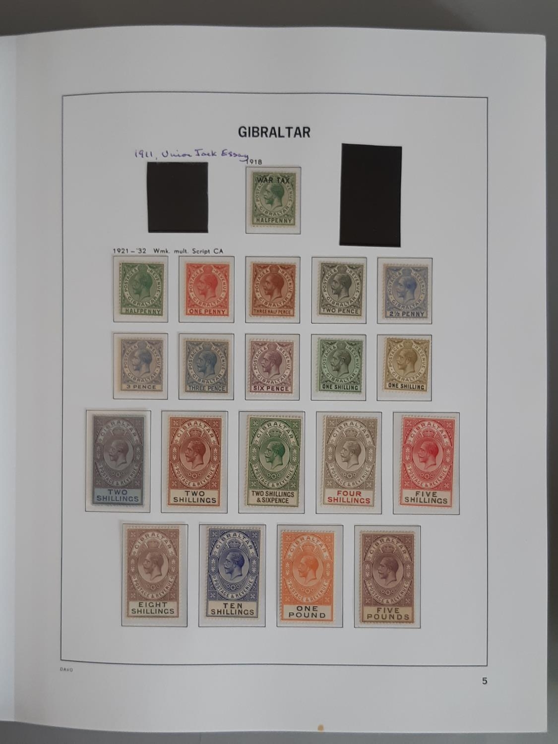 The Mint comprehensive Gibraltar stamp collection from 1886, QV, KEVII, KGV in full sets, inc - Image 5 of 9