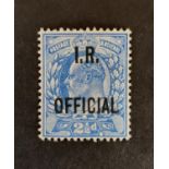 212- 1902-04 KEVII IR Official SGO22 2½d blue. Superb LMM rare Official. Cat £1,000.