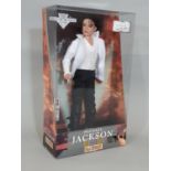 Michael Jackson 'Black or White' singing doll figure with original box and inner packaging,