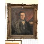 Miss F. Gray (British School, 19th century) - Half Portrait of a Gentleman, oil on canvas, unsigned,