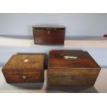 A plain mahogany 19th century box with a large quantity of vintage buttons , toggles etc, another
