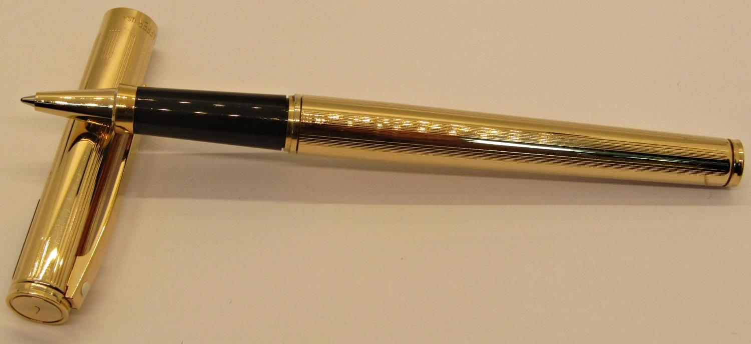 Sheaffer Fasion 270 gold plated fountain, rollerball, ballpoint pens and pencil with box - Image 5 of 7