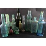 Vintage bottles, a quantity including Warn & Sons Tetbury beer bottles, Stroud Brewery bottles,