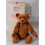 Steiff teddy bear, 1902 replica 55PB no 404009, height 53cm, with pin in ear, box, no certificate