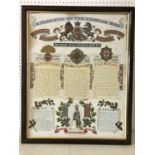 A Framed Memento of The Crimean War, Names of Officers of the Brigade of Footguards Who Served in